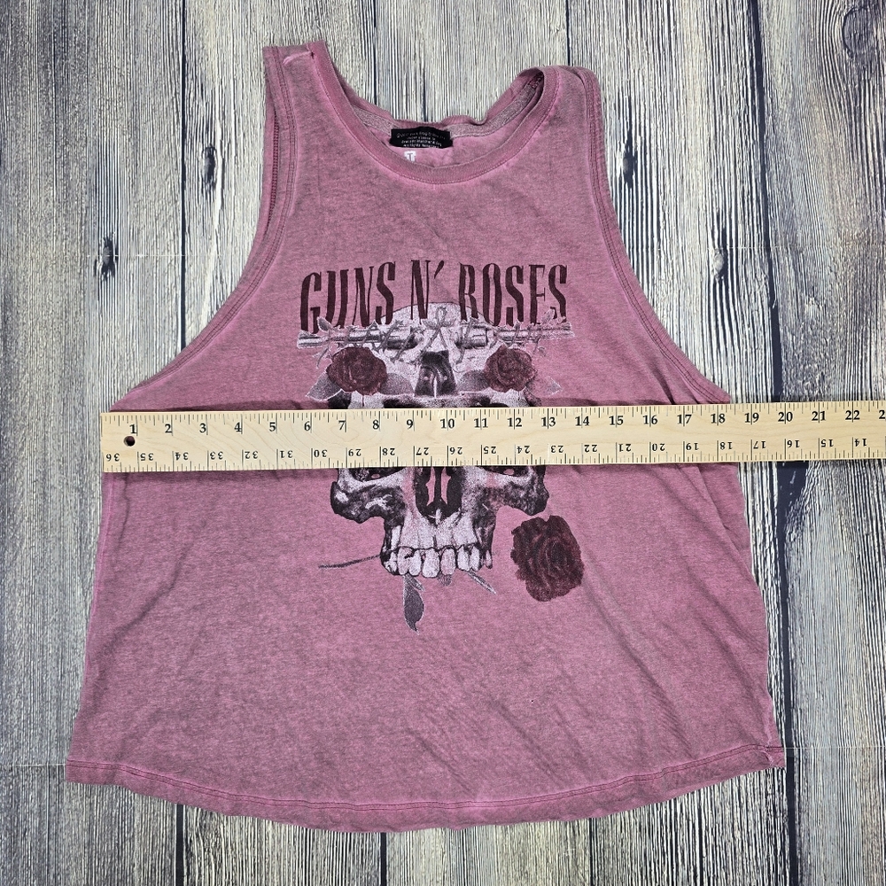 Cotton On Guns N Roses The Swing Tank Floral Skull Printed Tank Top - Picture 11 of 12